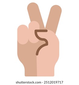 Victory sign icon for web, app, infographic, etc