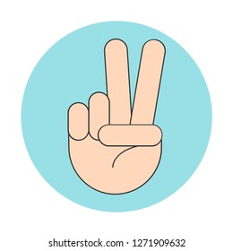 Victory sign vector