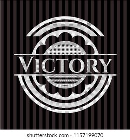 Victory silver emblem or badge
