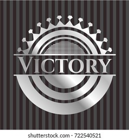 Victory silver shiny emblem