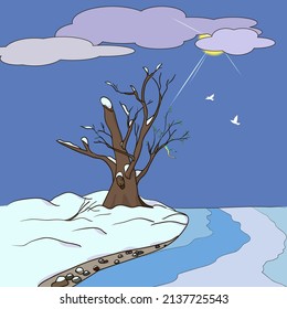 Der Sieg des Frühlings über den Winter in der Ukraine. 