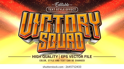 Victory Squad editable vector text design with sporty and competitive look – ideal for sports banners, game titles, championship visuals, and team logos