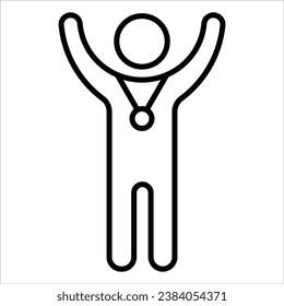 victory, Success and Growth Editable Icon