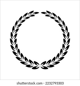 victory symbol, Branches of olives icon vector, laurel, wreath, awards, roman, victory, crown, winner, ornate, color editable. EPS 10 