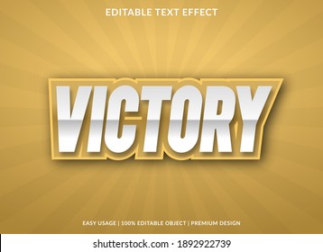 efecto de texto de victoria con estilo negrita para marca de producto y logotipo de negocio 