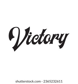 victory text on white background.