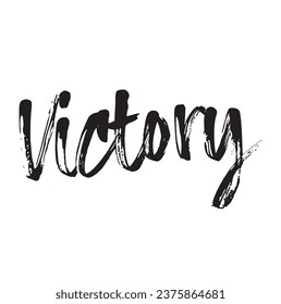 victory text on white background.