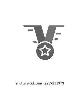 Victory trophy medal icon in solid black color. eps file so colors can be adjusted. This icon is suitable to be added to a presentation or winner's certificate.