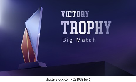 victory trophy vector design. big match. contest participants, competition for favorite trophies