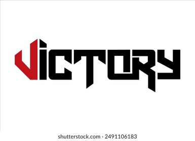 victory typography logo icon design vector