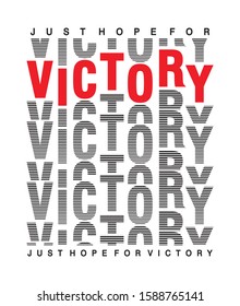 victory typography for print t shirt  