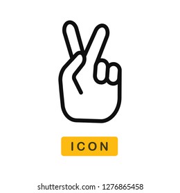 Victory vector icon