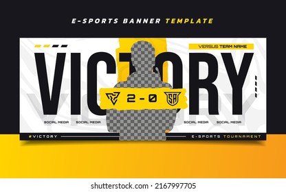 Victory Versus E-sports Gaming Banner Template For Social Media