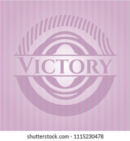Victory vintage pink emblem