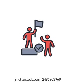 victory war icon. vector.Editable stroke.linear style sign for use web design,logo.Symbol illustration.
