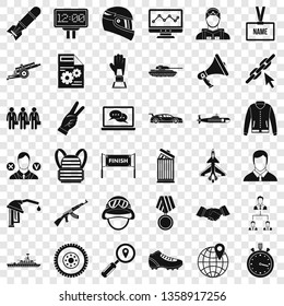 Victory in war icons set. Simple style of 36 victory in war vector icons for web for any design