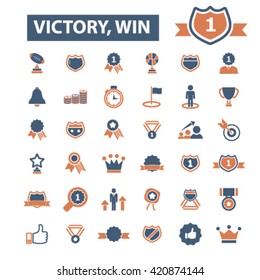 victory win icons
