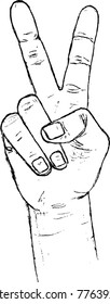 victory, yes, sketch