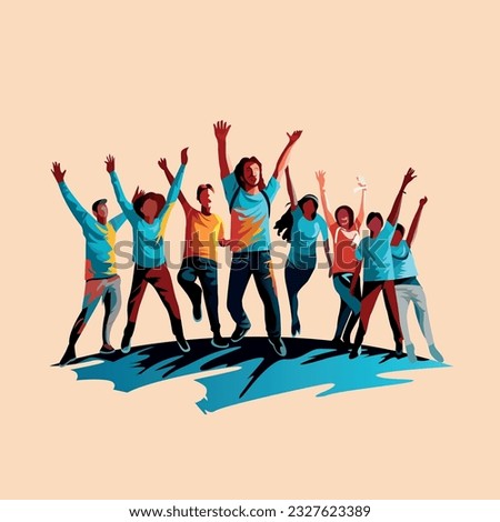 Victory Of Youth Concept Vector Illustration