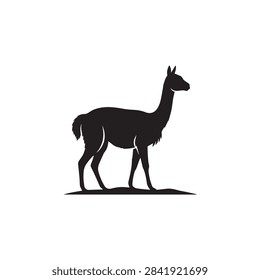 Vicuna silhouette vector flat illustration design