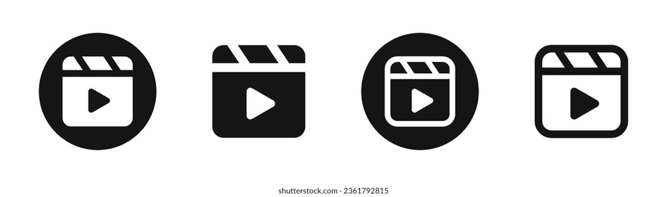  Viddeo icon set. Media icons. Vector media player icon set. EPS 10