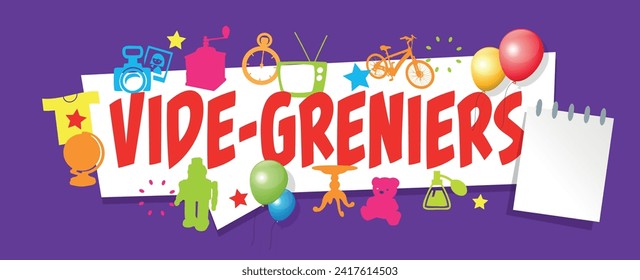 Vide-greniers, Garage sale in French