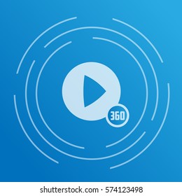 Video 360 Icon. Vector Illustration