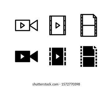 Video 48 Pixel Outline Glyph Icon Vector
