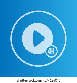 Video 4K icon. Vector Illustration