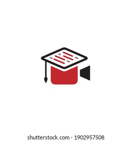 Logo-Design der Videoakademie, Vektorsymbol