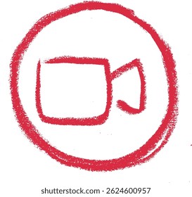 Video Vector de dibujo de tiza de crayón de icono activo
