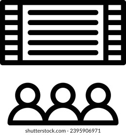 video ad single vector line icon