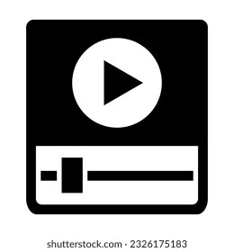 Video Ad Vector Glyph Icon For Personal And Commercial Use.
