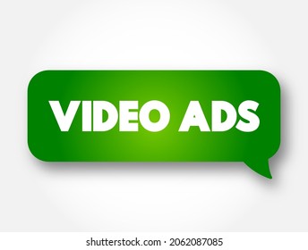 Video Ads text message bubble, concept background