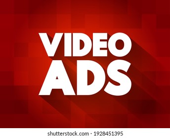 Video Ads text quote, concept background