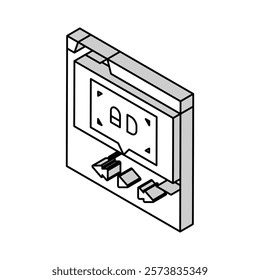 video advertising isometric icon vector. video advertising sign. isolated symbol illustration