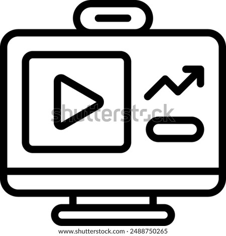 Video Analytic Icon. Video Production Icon