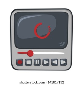 video app icon cartoon button