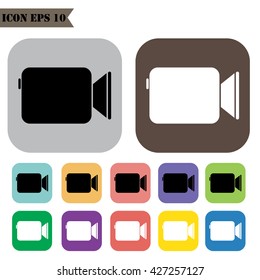 Video app icon set.Vector illustration
