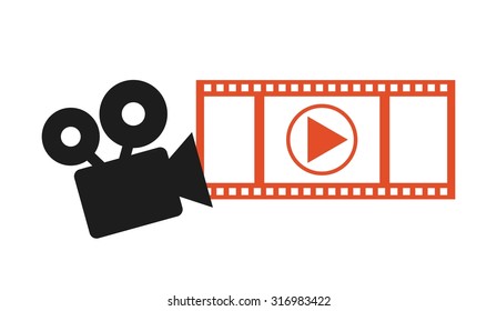 video application icon design, vector illustration eps10 graphic 