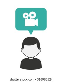 video application icon design, vector illustration eps10 graphic 