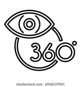 Vector de contorno de icono de aplicación de flecha de vídeo. Visita virtual. Puntero de aplicación de diseño digital