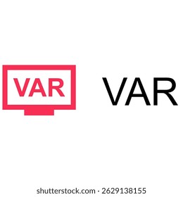 video assistant referee, the vector graphic illustration depicts the concept of Video Assistant Referee (VAR) in football design eps