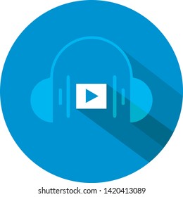 Video and Audio Streaming  on white background