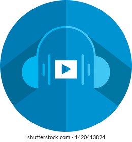 Video and Audio Streaming  on white background