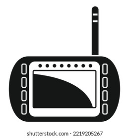 Video baby monitor icon simple vector. Newborn radio. Neonatal nanny