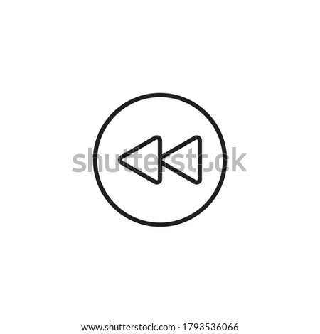 Video back icon outline vector illustration