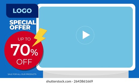 Video background banner template for promotion