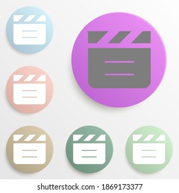 video badge color set. Simple glyph, flat vector of web icons for ui and ux, website or mobile application