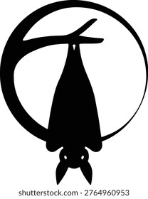 Video Bat silhouette hanging